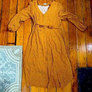 Nordstrom Abound orange/gold capri length medium dress